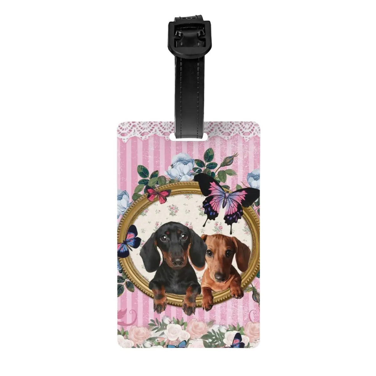 Personalized Dachshund Luggage Tag – Custom Travel ID Tag for Suitcases, Backpacks & Carry-On Bags
