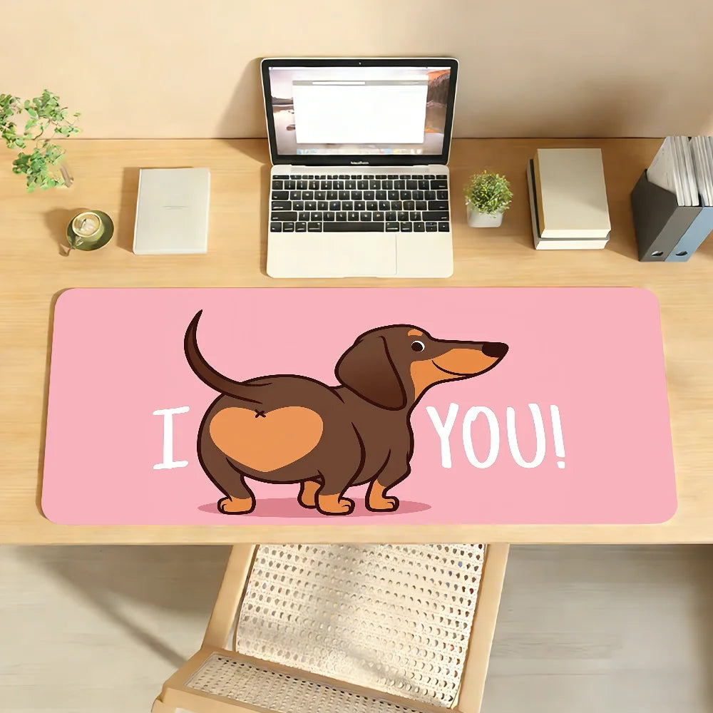 Dachshund Gamer Mouse Pad – Premium Non-Slip Desk Mat for Work, Gaming & Dog Lovers