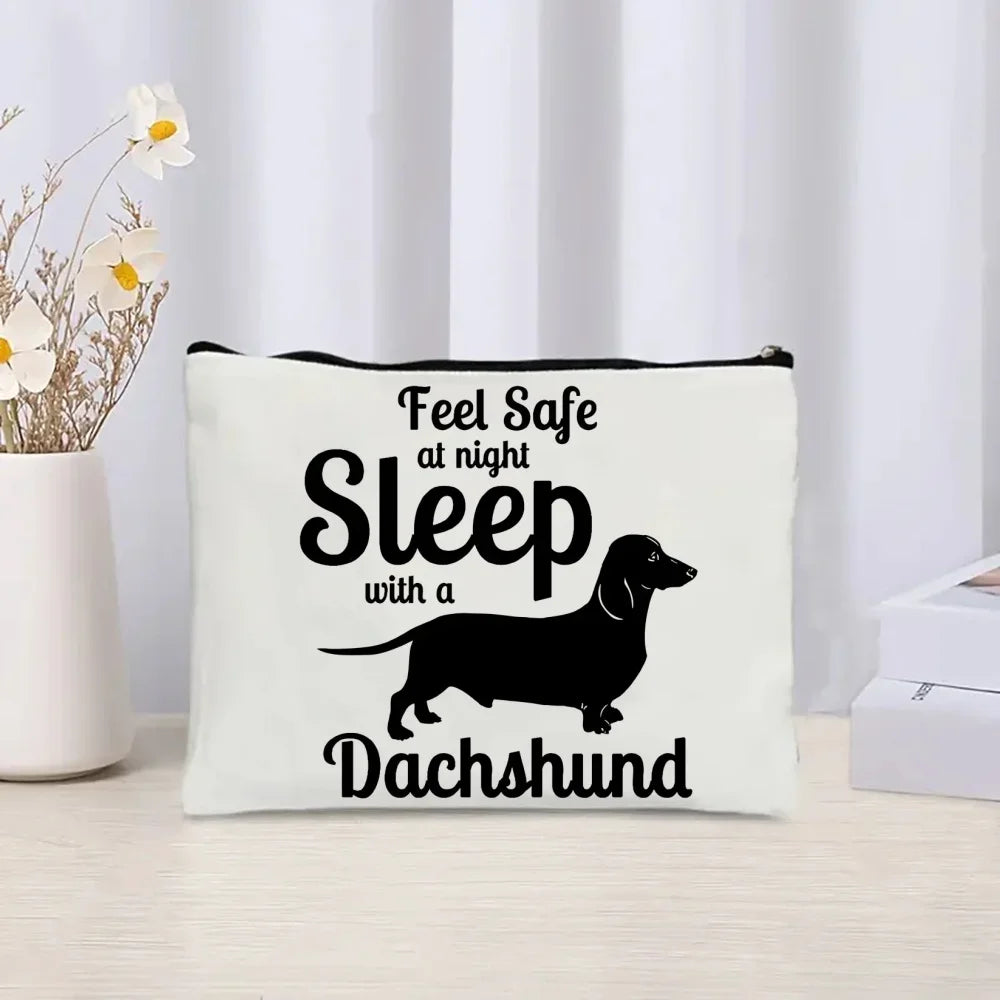 Dachshund Canvas Tote Bag Set – Large Capacity Shoulder Bags for Dog Lovers