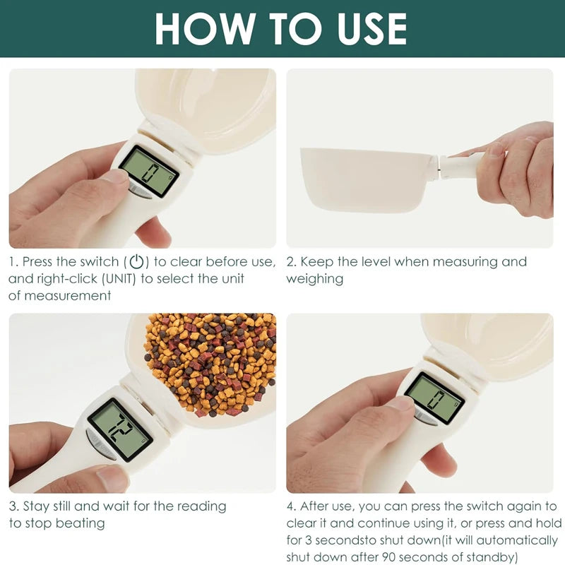 Digital Food Measuring Scoop for Dachshunds | Precision Portion Scale for Healthy Feeding