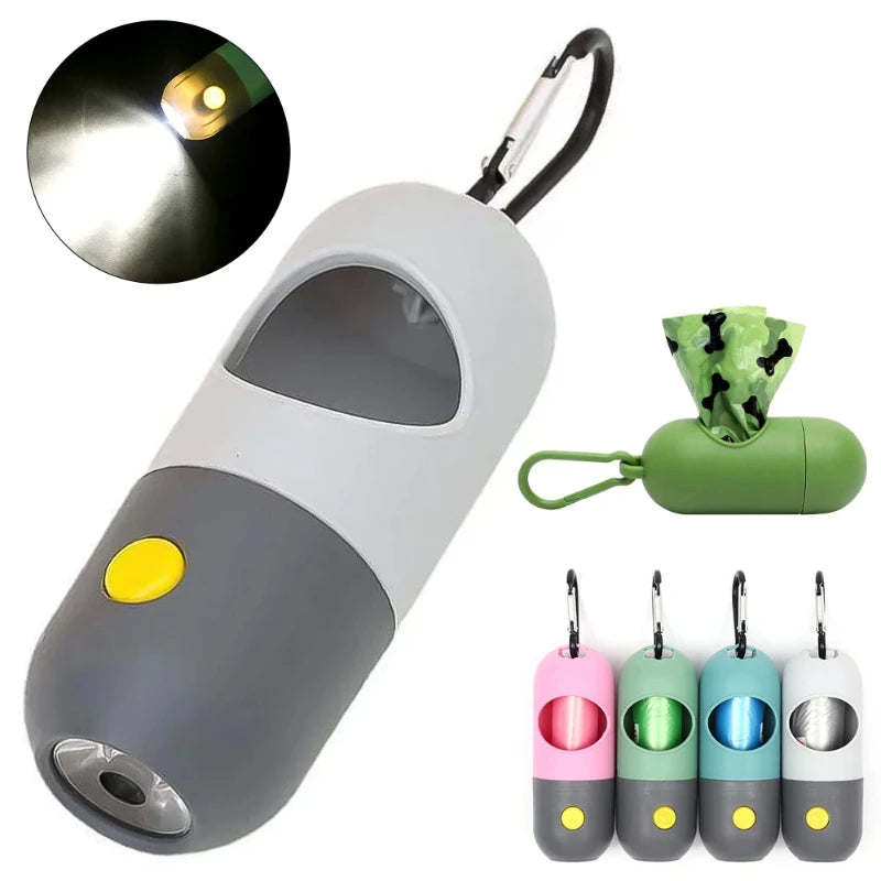 LED Poop Bag Dispenser for Dachshunds | Portable Waste Bag Holder with Built-in Light