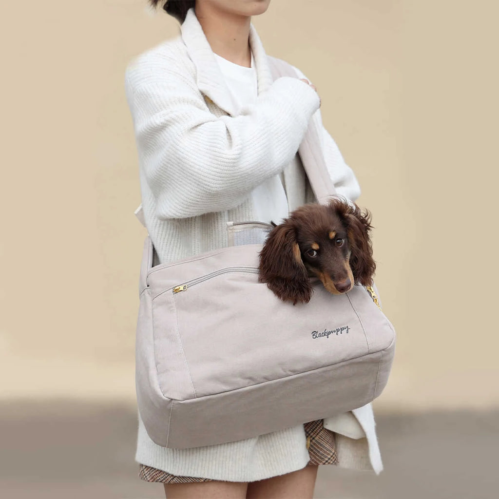 Premium Dachshund Shoulder Carrier Bag | Comfortable Travel Sling for Small Dogs