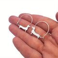 Golden Dachshund Hoop Earrings™ – Elegant Sausage Dog Jewelry for Dachshund Lovers