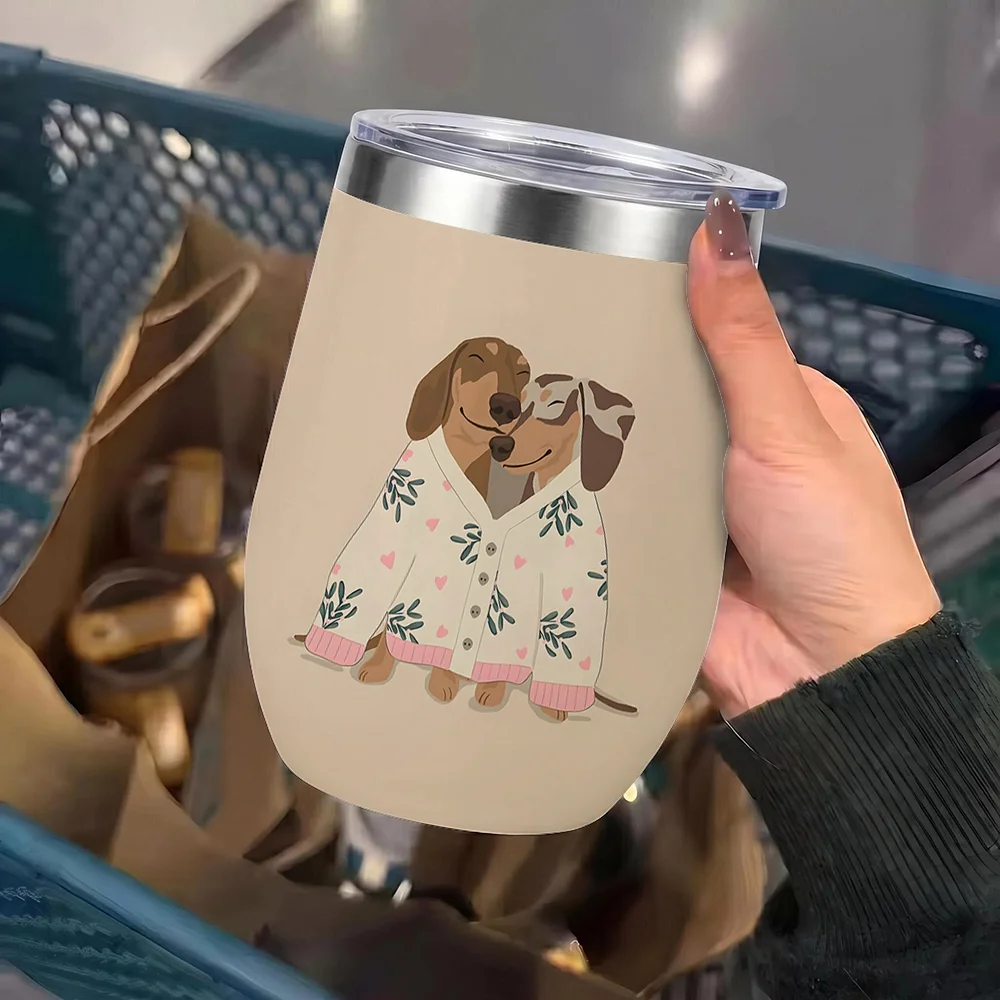 DoxieSip™ Insulated Travel Mug – The Perfect Coffee Tumbler for Dachshund Lovers