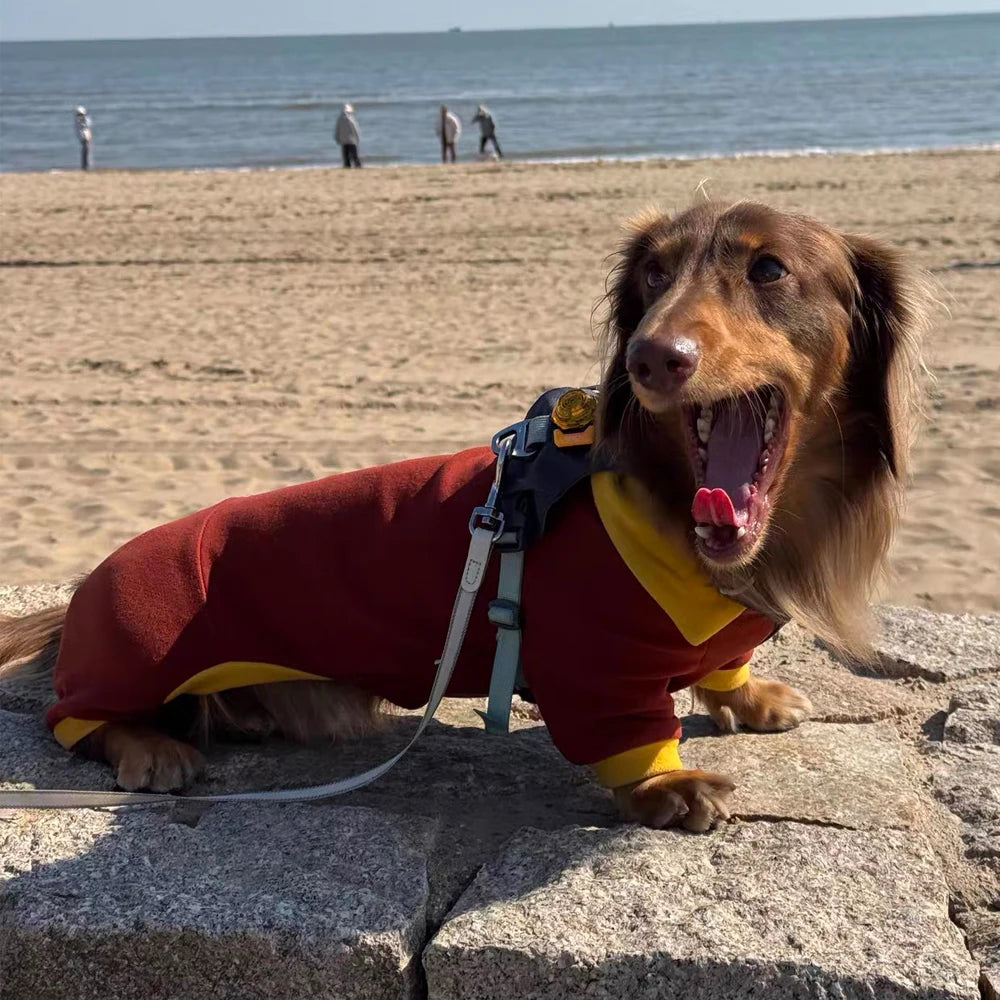 Dachshund Cozy Pajamas™ | Warm & Stretchy Winter Onesie for Sausage Dogs