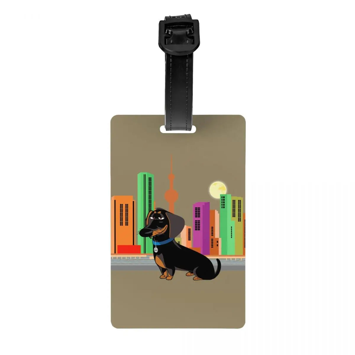 Personalized Dachshund Luggage Tag – Custom Travel ID Tag for Suitcases, Backpacks & Carry-On Bags
