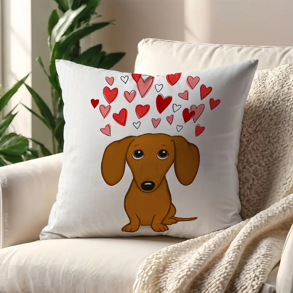 Dachshund Pillow Cover™ | Cozy Sausage Dog Cushion Cover for Home Decor