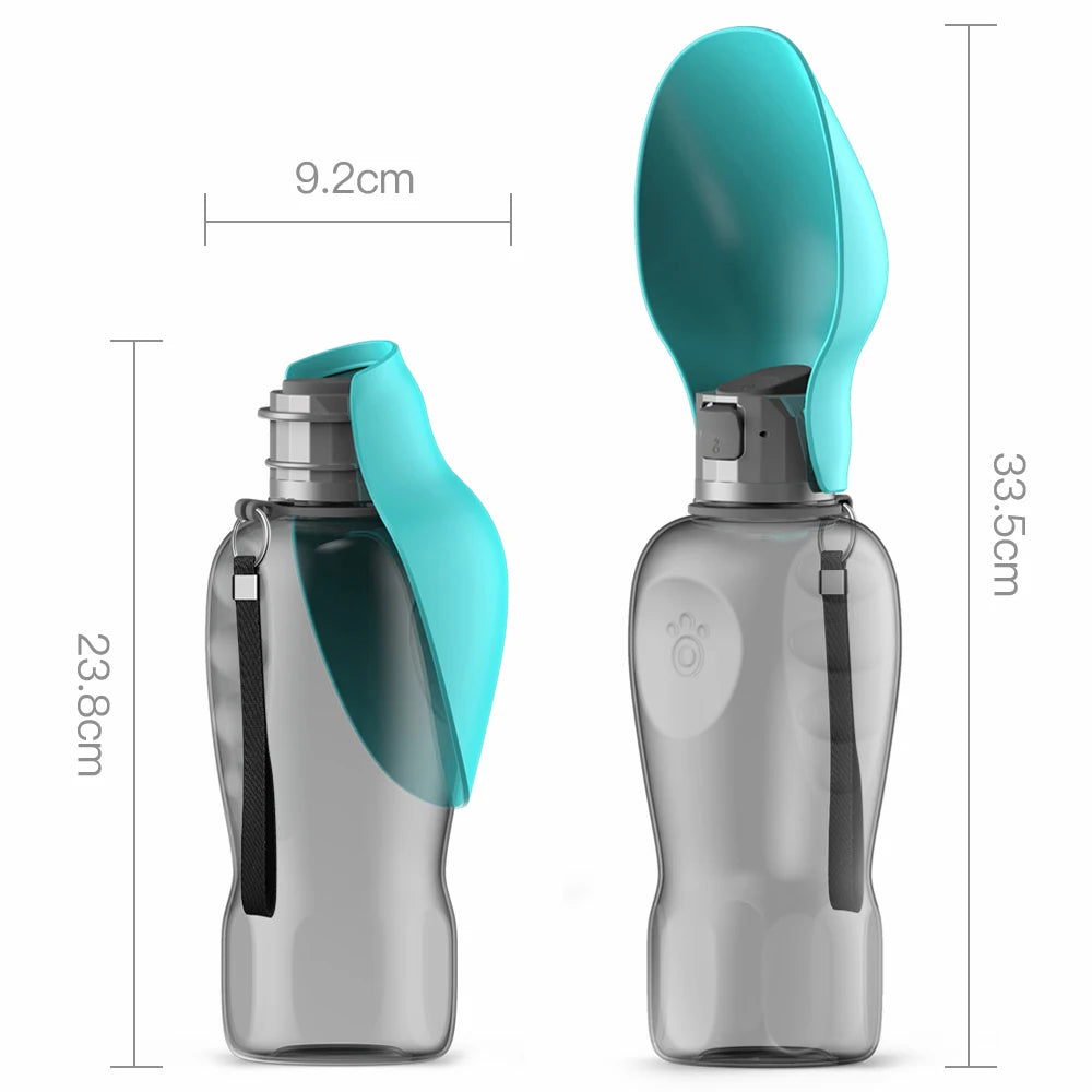 800ml Portable Dog Water Bottle – Leakproof Travel Water Dispenser for Dachshunds & All Dog Breeds