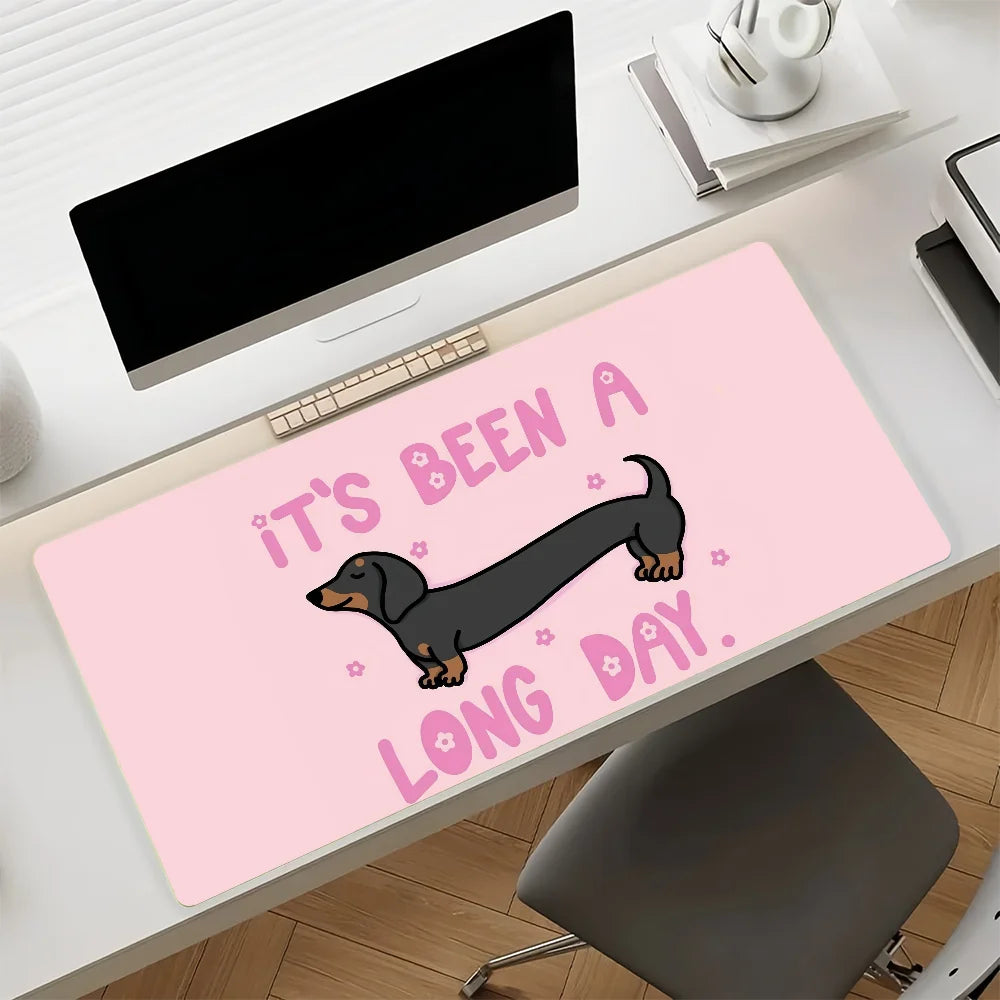 Dachshund Gamer Mouse Pad – Premium Non-Slip Desk Mat for Work, Gaming & Dog Lovers