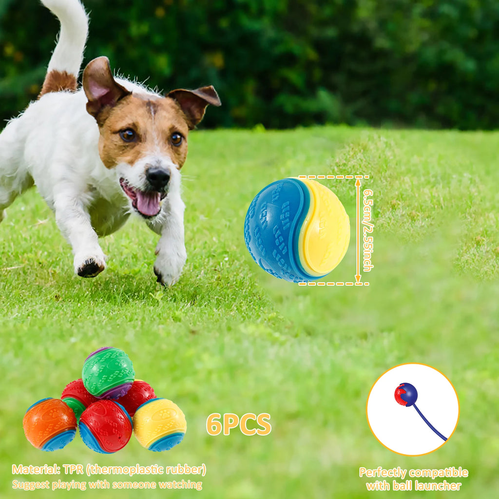 Premium 6-Pack Squeaky Balls for Dachshunds | Durable Interactive Chew Toys for Play & Dental Care