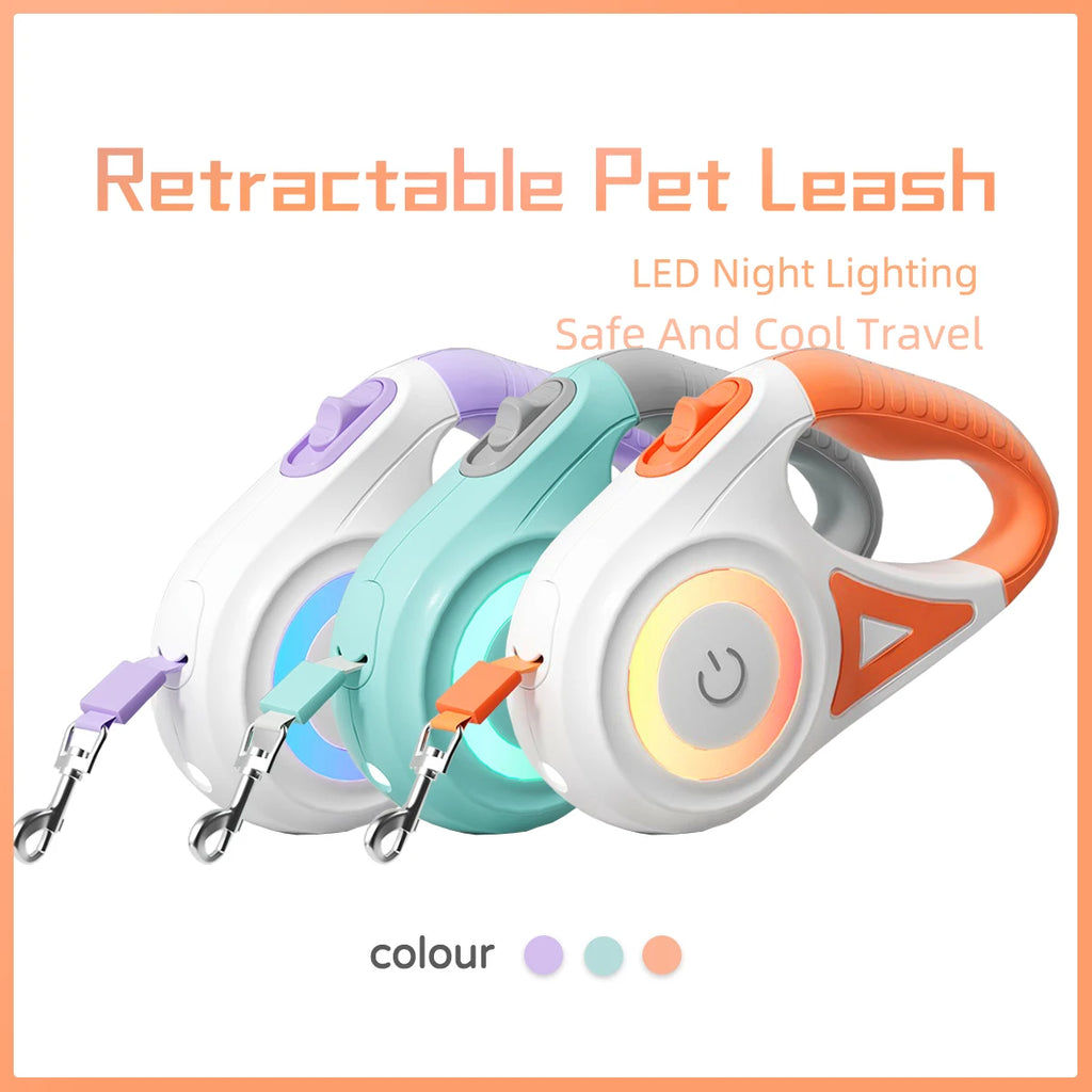 Dachshund LED Retractable Leash™ | Light-Up Control for Safer Night Walks