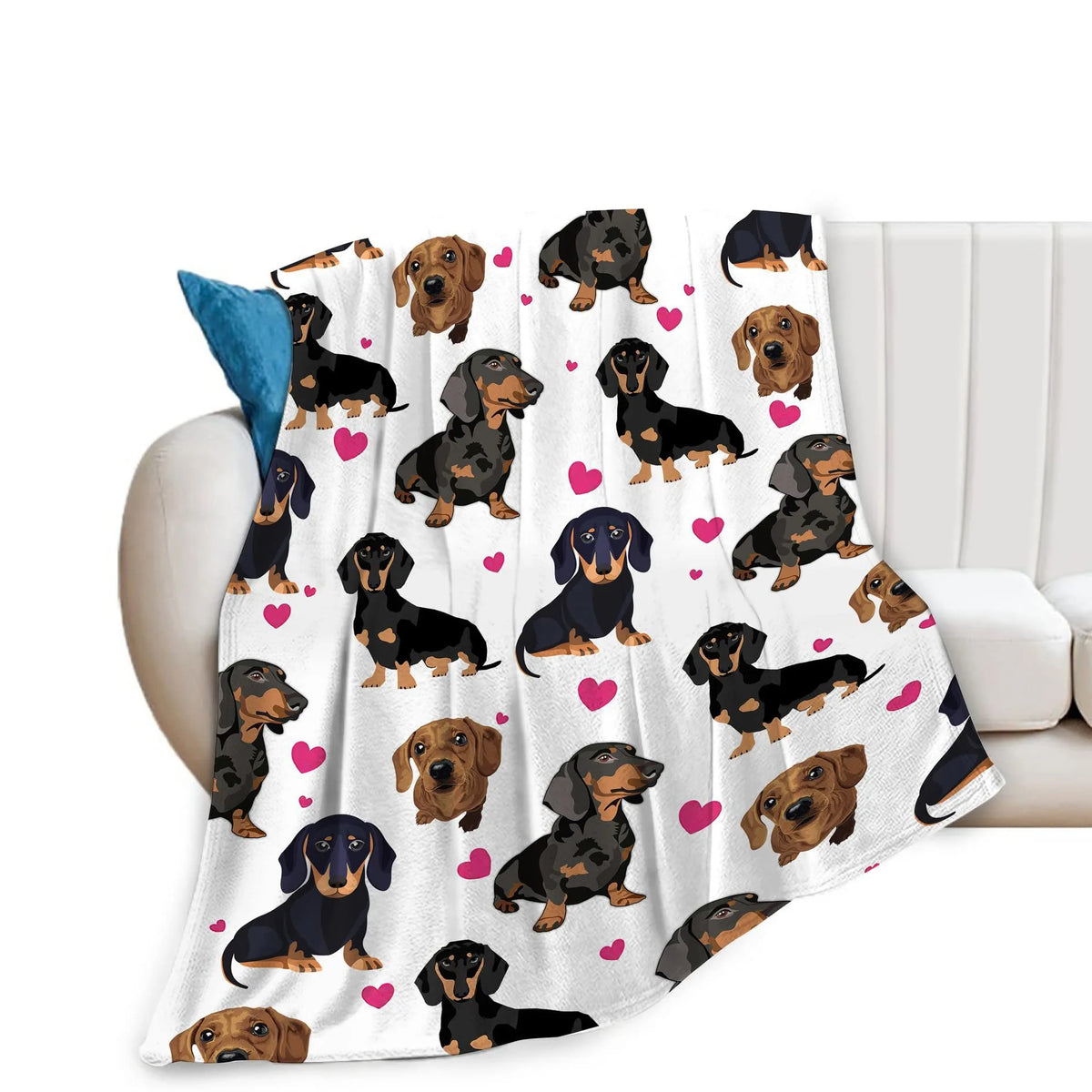 Dachshund Cuddle Blanket™ – Ultra-Soft Flannel Throw for Sausage Dog Lovers