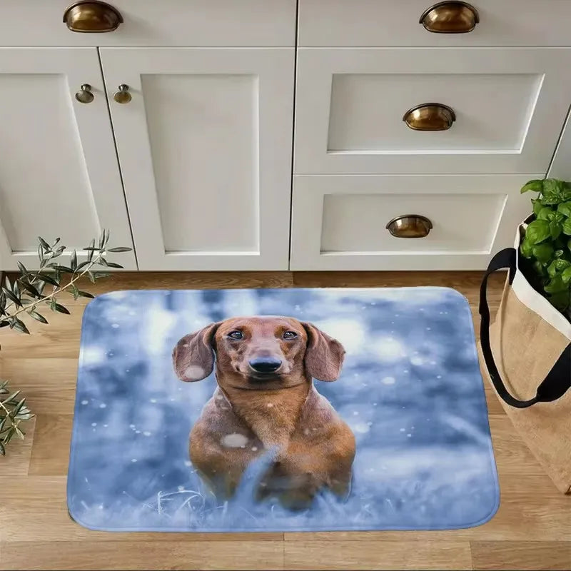 Dachshund Welcome Mat – Non-Slip Indoor Rug for Entryway, Kitchen & Living Room