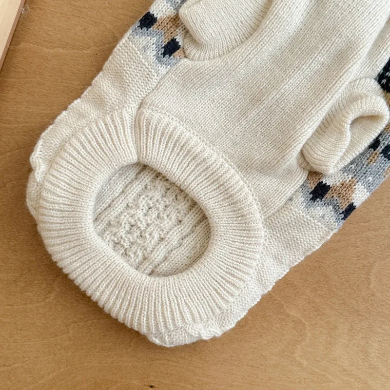 Cozy Winter Dachshund Sweater – Warm High-Neck Knit Jumper for Small Dogs