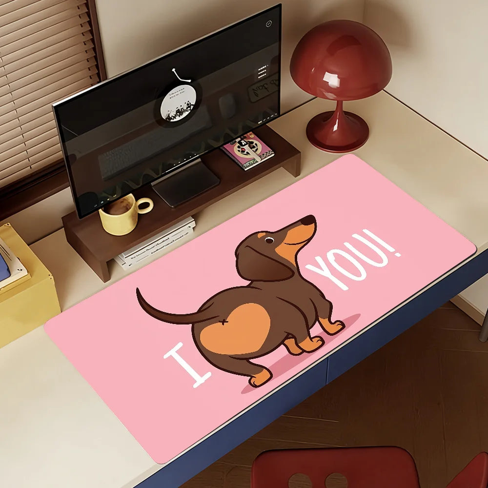 Dachshund Gamer Mouse Pad – Premium Non-Slip Desk Mat for Work, Gaming & Dog Lovers