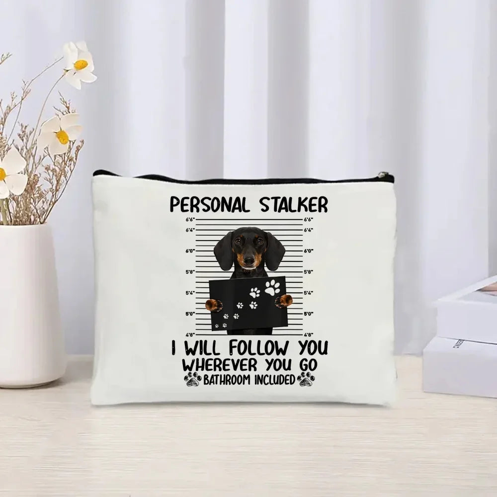 Dachshund Canvas Tote Bag Set – Large Capacity Shoulder Bags for Dog Lovers