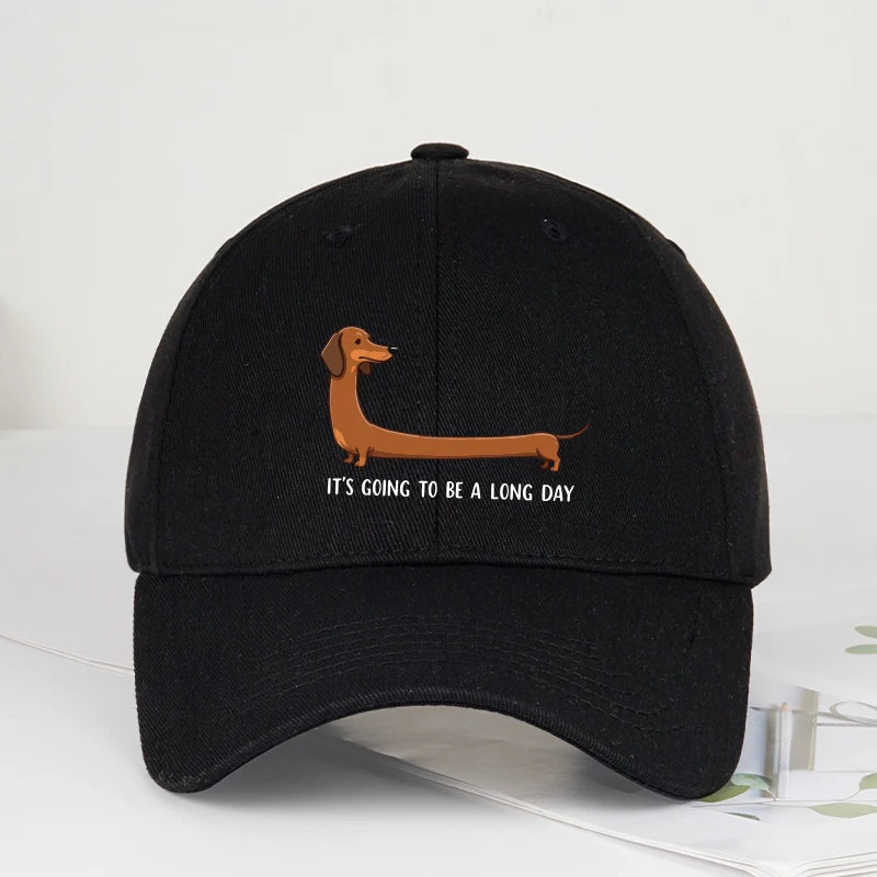 Dachshund “Long Day” Dad Cap™ | Adjustable Casual Unisex Baseball Hat