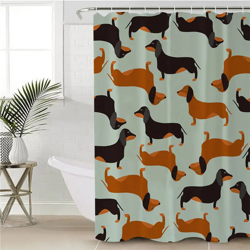 Dachshund Shower Curtain™ | Waterproof Bathroom Decor for Sausage Dog Lovers