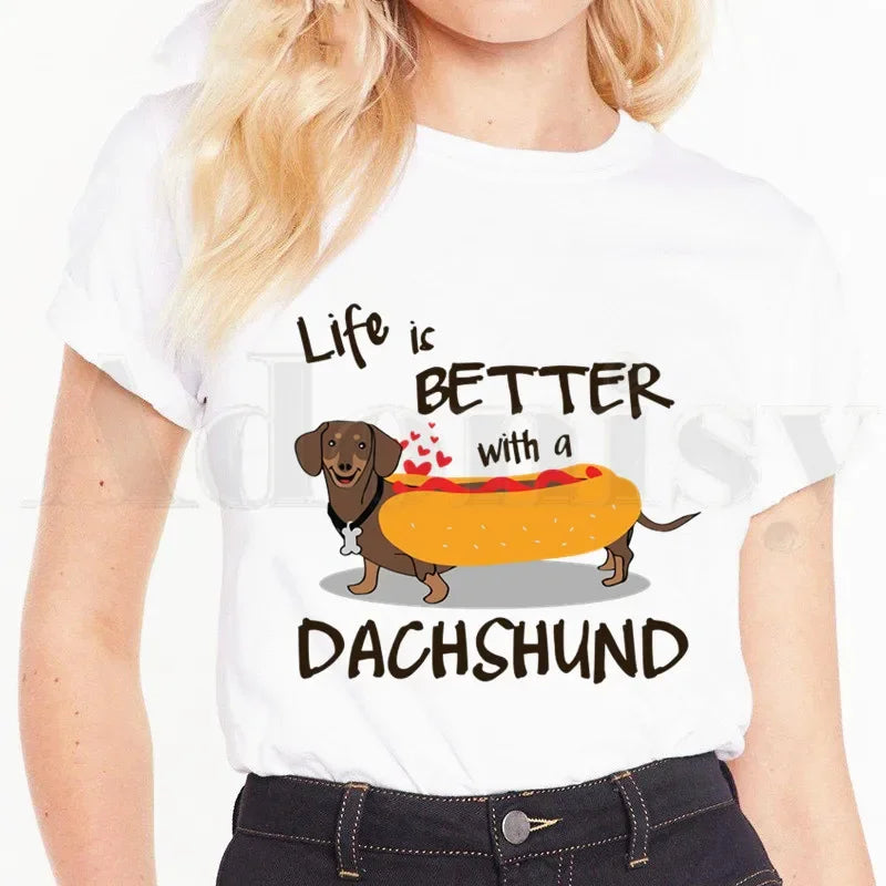 Life Is Better With A Dachshund™ Women's T-Shirt – Soft Casual Tee for Dachshund Lovers