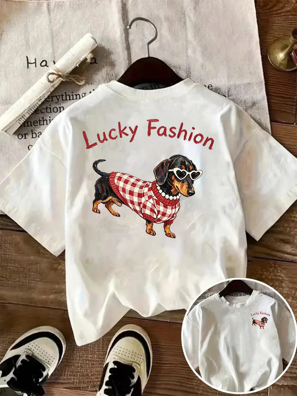 Cute Dachshund Women's T-Shirt – Casual Summer Tee for Dachshund Lovers