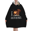 DoxieCuddle™ Oversized Blanket Hoodie – The Ultimate Cozy Hoodie for Dachshund Lovers