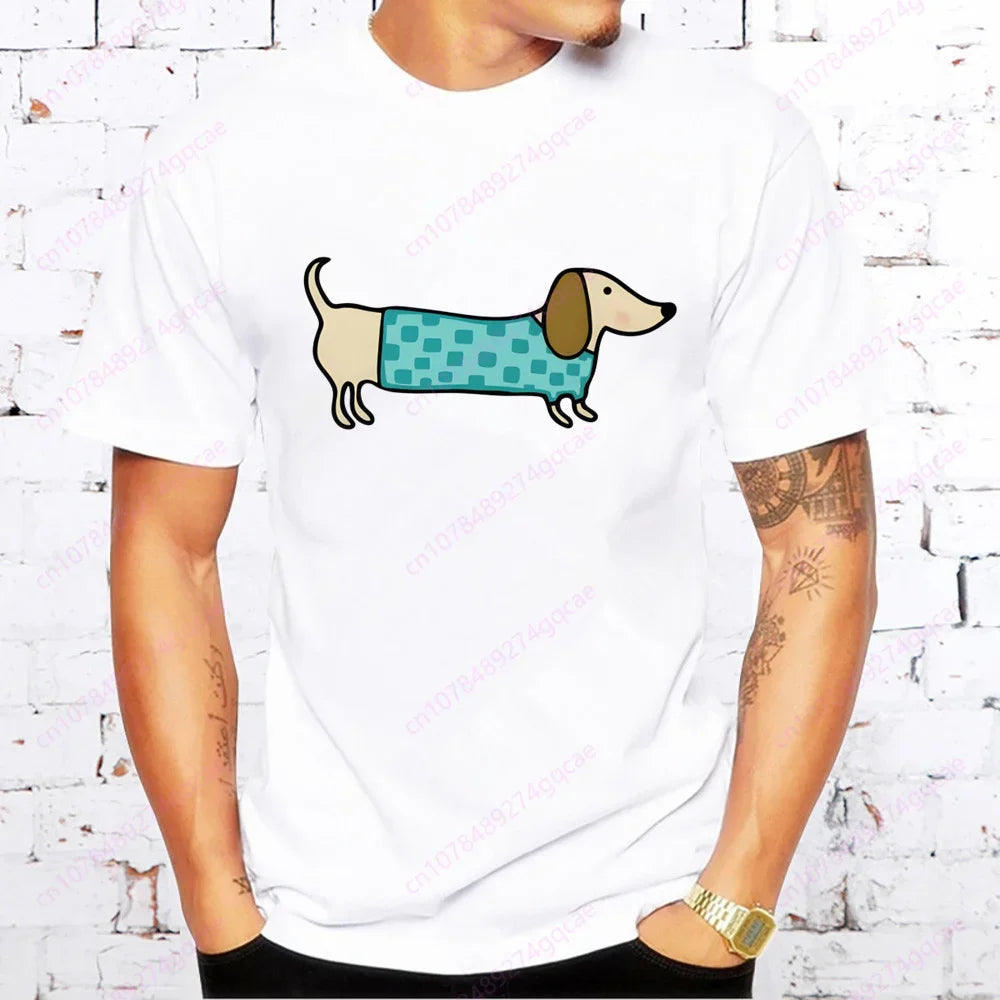 Dachshund Men’s Casual Tee™ | Funny Sausage Dog Printed T-Shirt