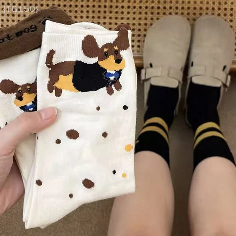 Funny Dachshund Cotton Socks – Cute Sausage Dog Gift for Dog Lovers