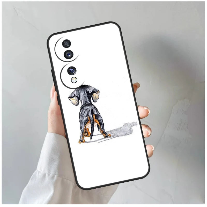 Dachshund Phone Case for Honor – Cute Sausage Dog Protective Cover for Honor Magic, X Series & Number Series