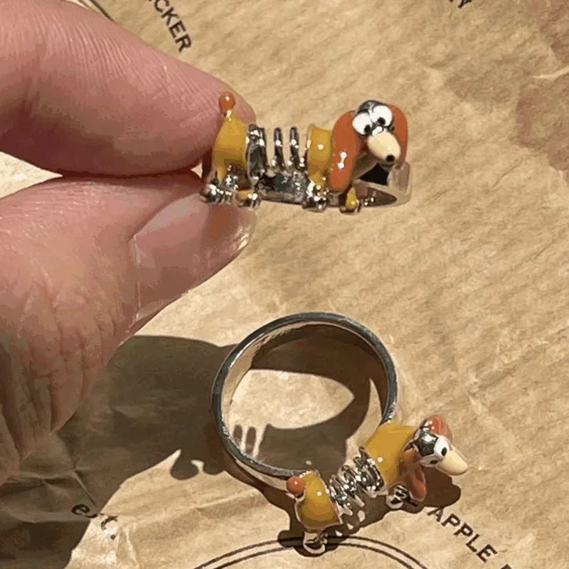 Dachshund Adjustable Ring™ | Cute Sausage Dog Couple & Friendship Jewelry