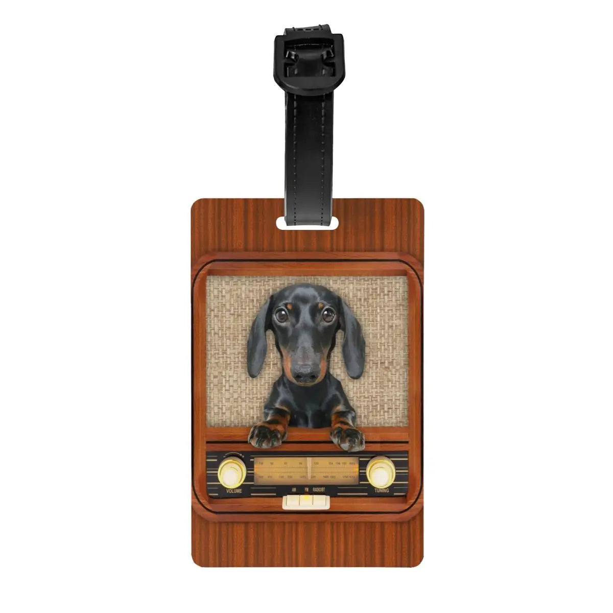 Personalized Dachshund Luggage Tag – Custom Travel ID Tag for Suitcases, Backpacks & Carry-On Bags