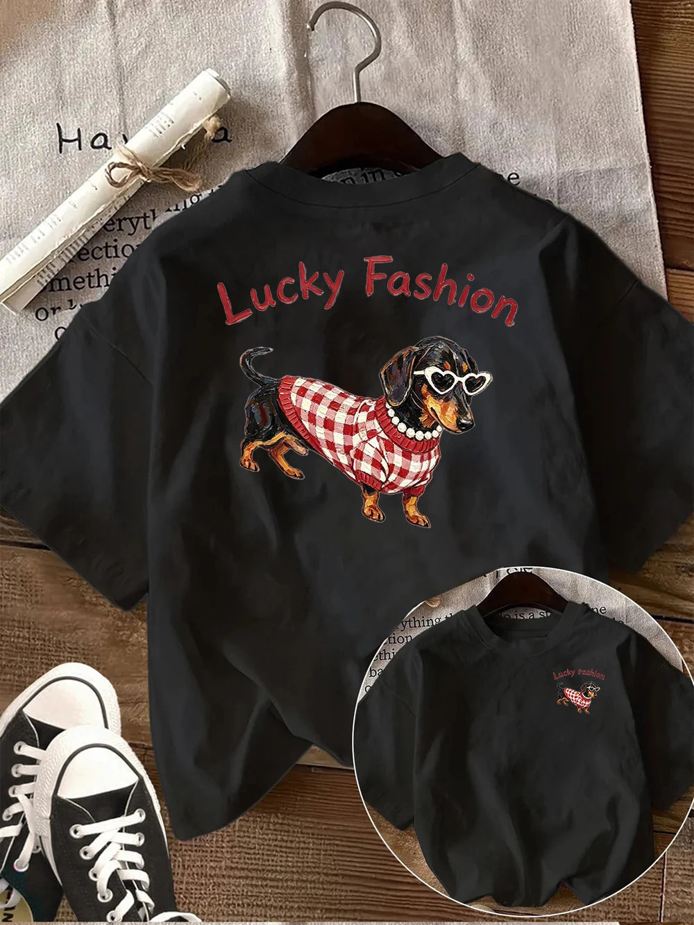 Cute Dachshund Women's T-Shirt – Casual Summer Tee for Dachshund Lovers