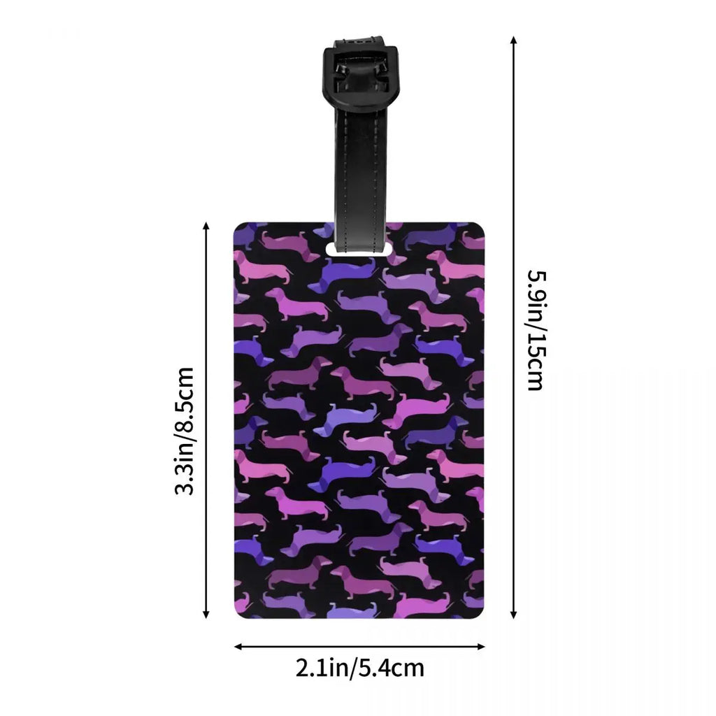 Personalized Dachshund Luggage Tag – Custom Travel ID Tag for Suitcases, Backpacks & Carry-On Bags