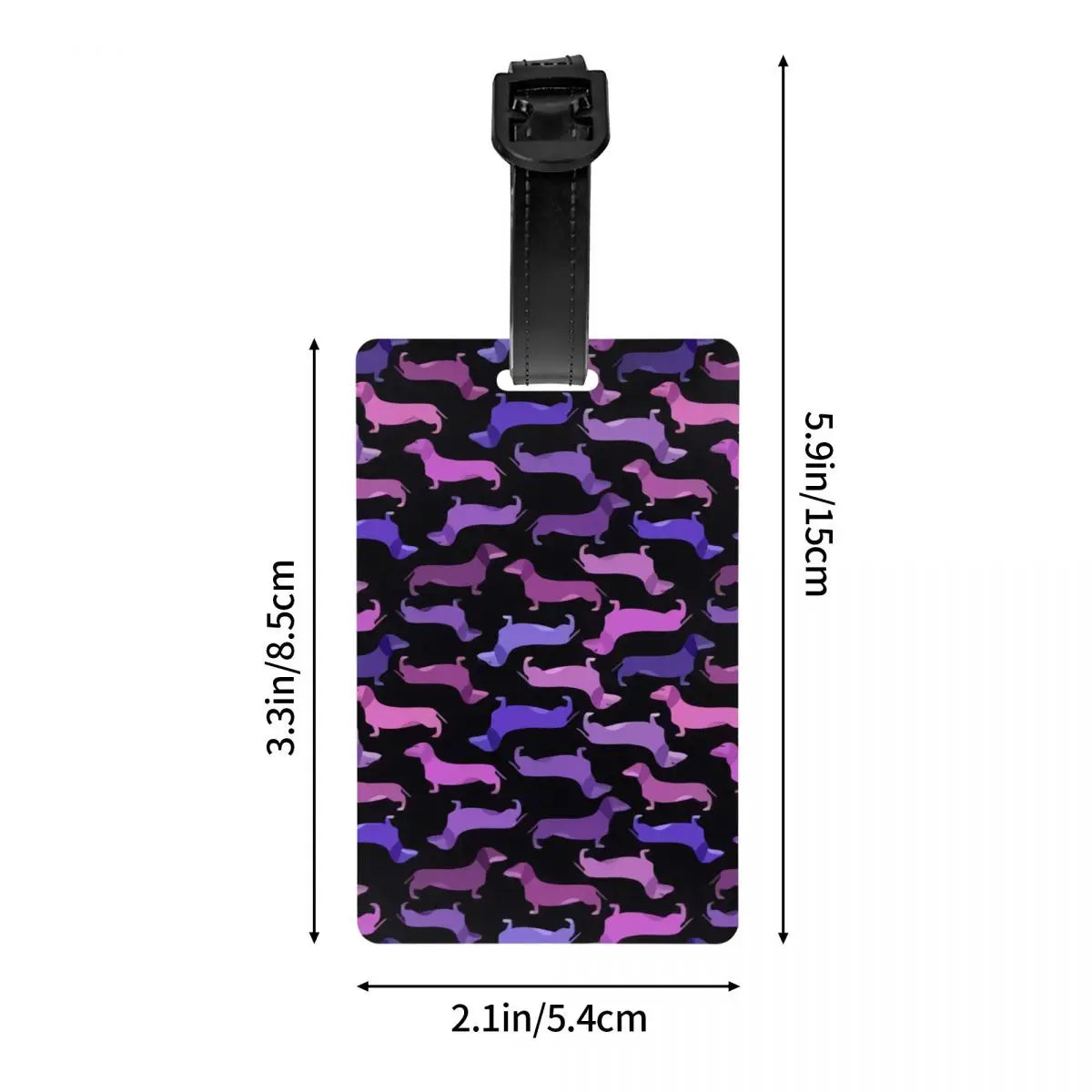 Personalized Dachshund Luggage Tag – Custom Travel ID Tag for Suitcases, Backpacks & Carry-On Bags