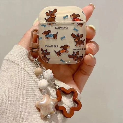 Dachshund AirPods Case™ | Cute Korean Silicone Protective Cover with Charm Pendant