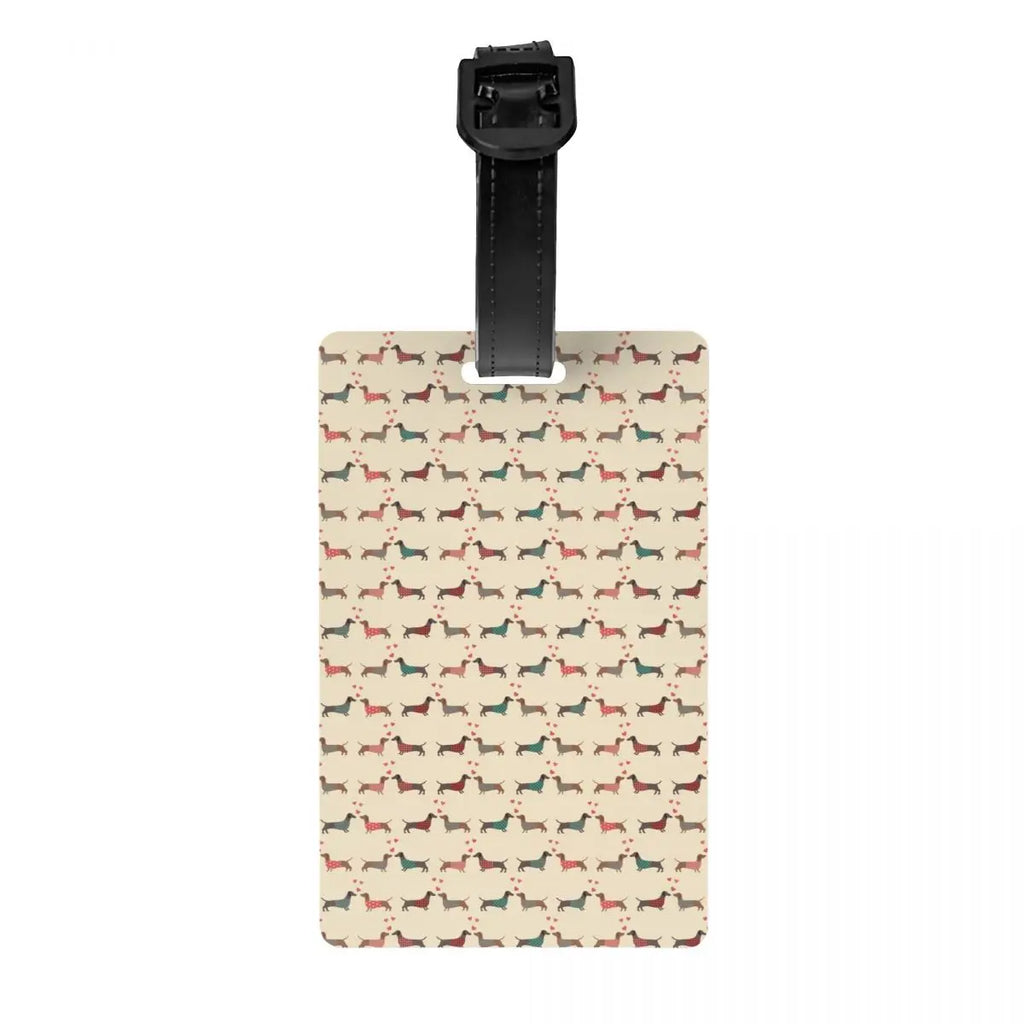 Personalized Dachshund Luggage Tag – Custom Travel ID Tag for Suitcases, Backpacks & Carry-On Bags