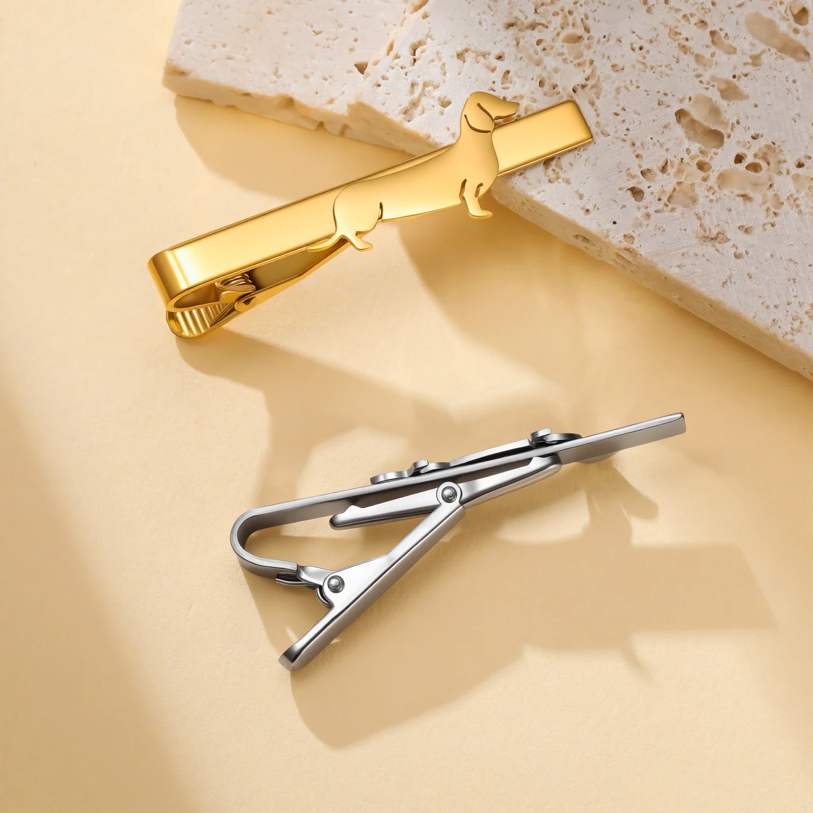 Dachshund Tie Clip™ | Elegant Stainless Steel Sausage Dog Tie Pin