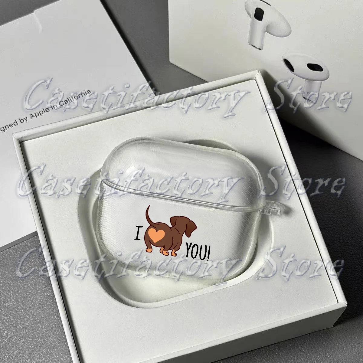 Cute Dachshund AirPods Case – Shockproof TPU Protective Cover for AirPods 1, 2, 3, 4, Pro & Pro 2