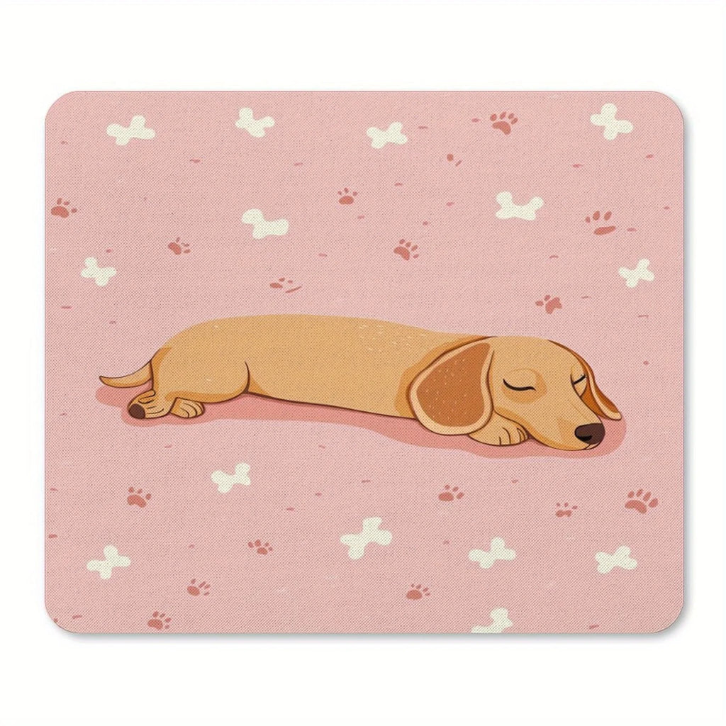 Sleeping Dachshund Mouse Pad | Non-Slip Waterproof Desk Mat for Dog Lovers