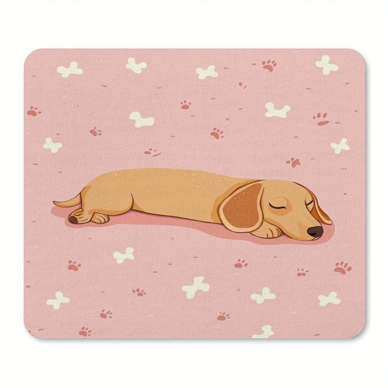 Sleeping Dachshund Mouse Pad | Non-Slip Waterproof Desk Mat for Dog Lovers