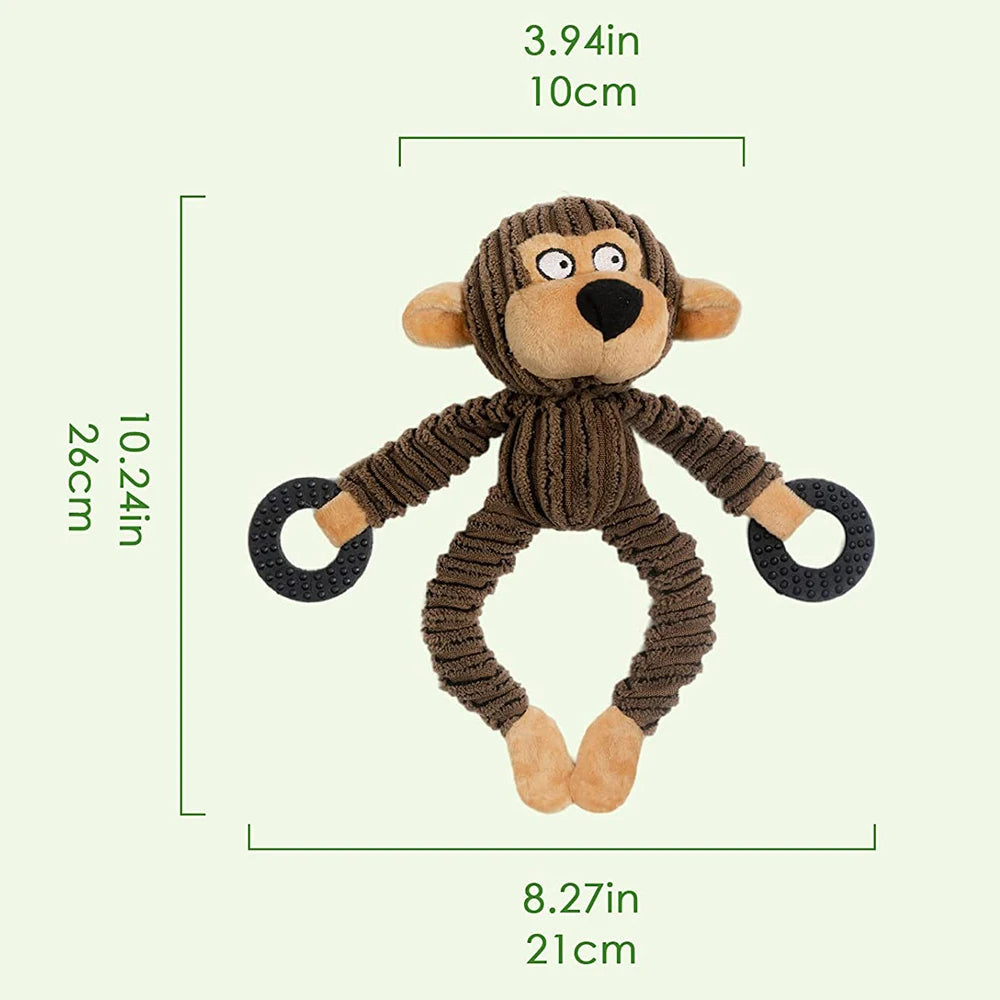 MonkeyPal™ for Dachshunds – Squeaky Plush Chew Toy for Puppies & Interactive Play