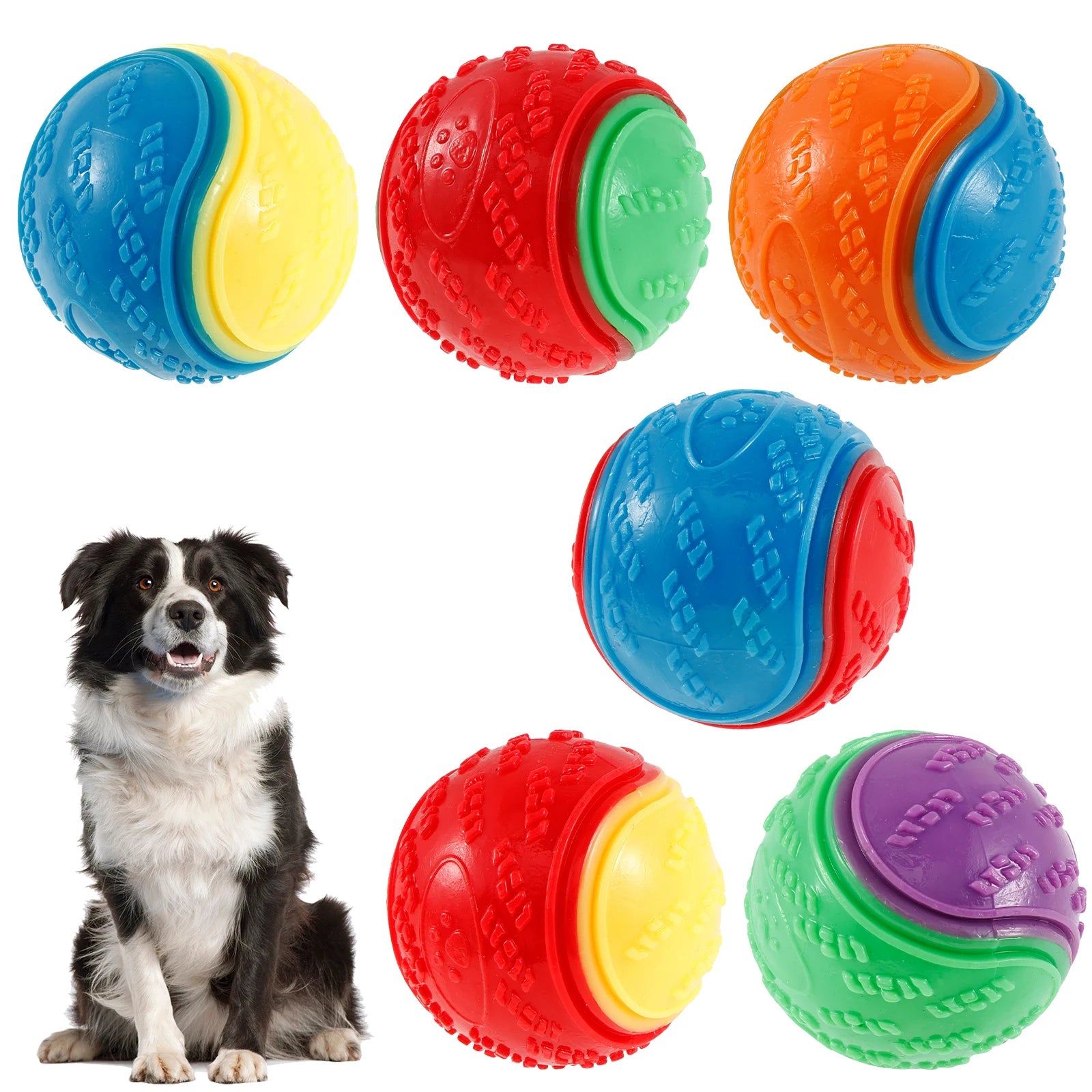 Premium 6-Pack Squeaky Balls for Dachshunds | Durable Interactive Chew Toys for Play & Dental Care
