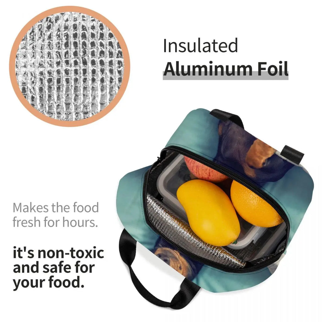 DoxieLunch™ Insulated Lunch Tote – The Perfect Lunch Bag for Dachshund Lovers