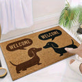 Welcome Dachshund Door Mat – Non-Slip Entryway Rug for Sausage Dog Lovers