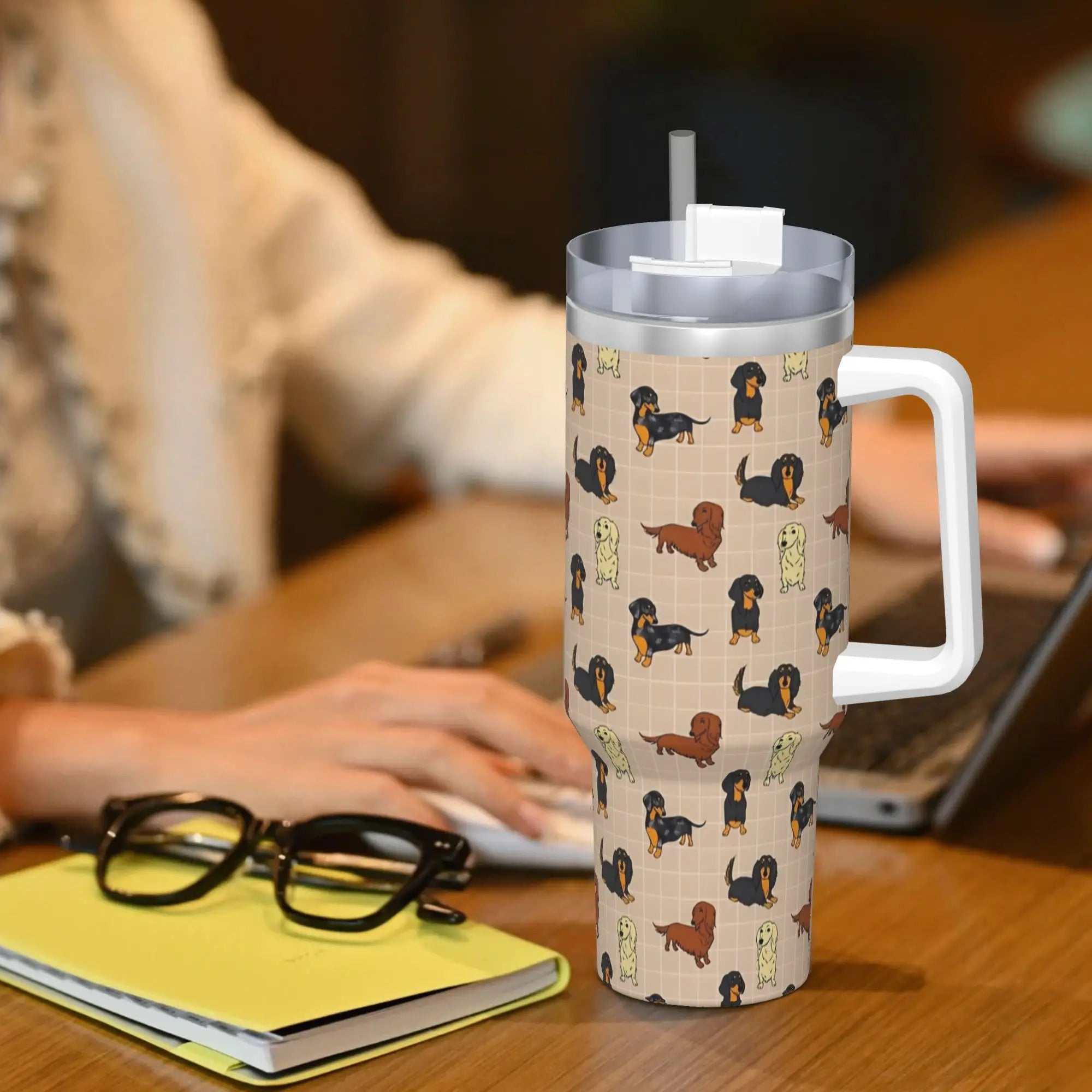 Dachshund Lover Stainless Steel Travel Tumbler – Insulated Leakproof Mug for Coffee, Tea & Daily Adventures