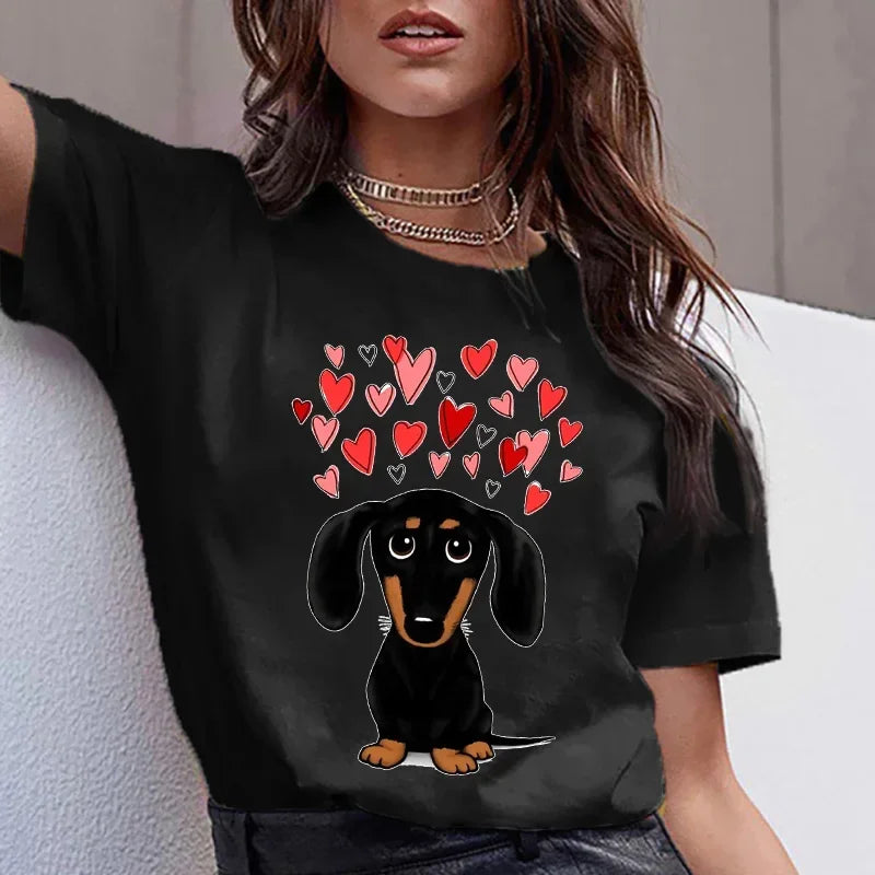 Dachshund Cute Tee™ | Kawaii Sausage Dog T-Shirt for Women