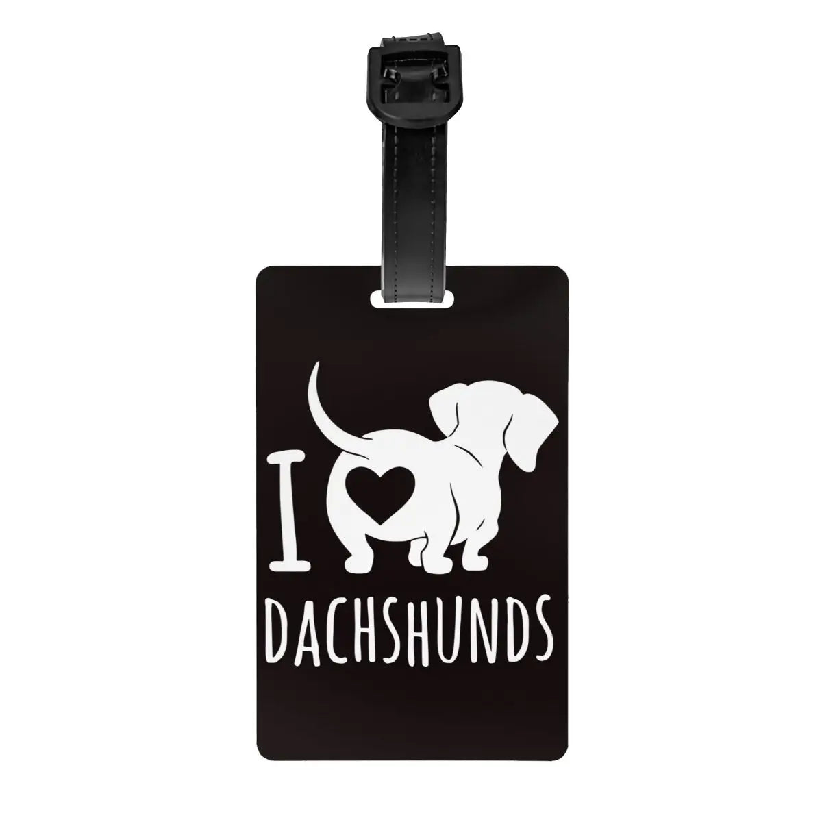 Personalized Dachshund Luggage Tag – Custom Travel ID Tag for Suitcases, Backpacks & Carry-On Bags