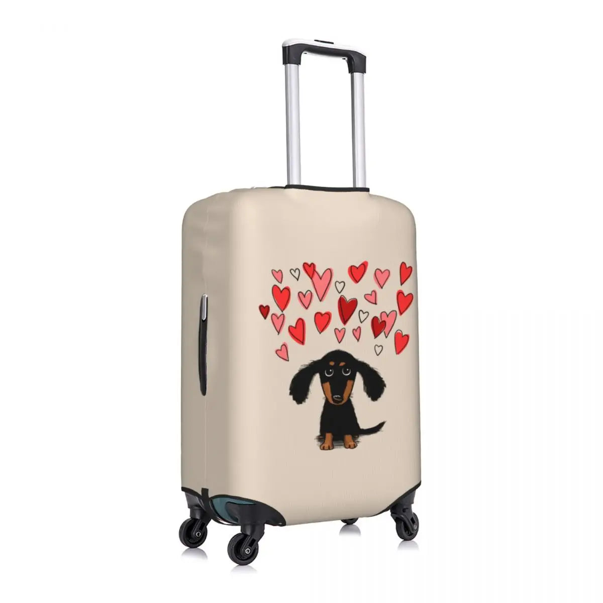 Dachshund Love™ Suitcase Cover – Heart Edition for Sausage Dog Lovers