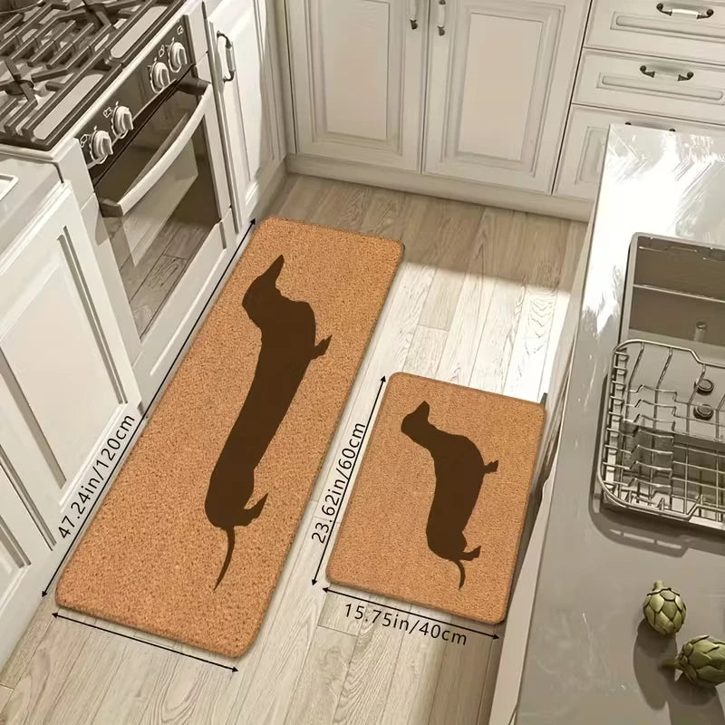 Dachshund Kitchen Runner Rug – Non-Slip Floor Mat for Entryway, Hallway & Home Decor