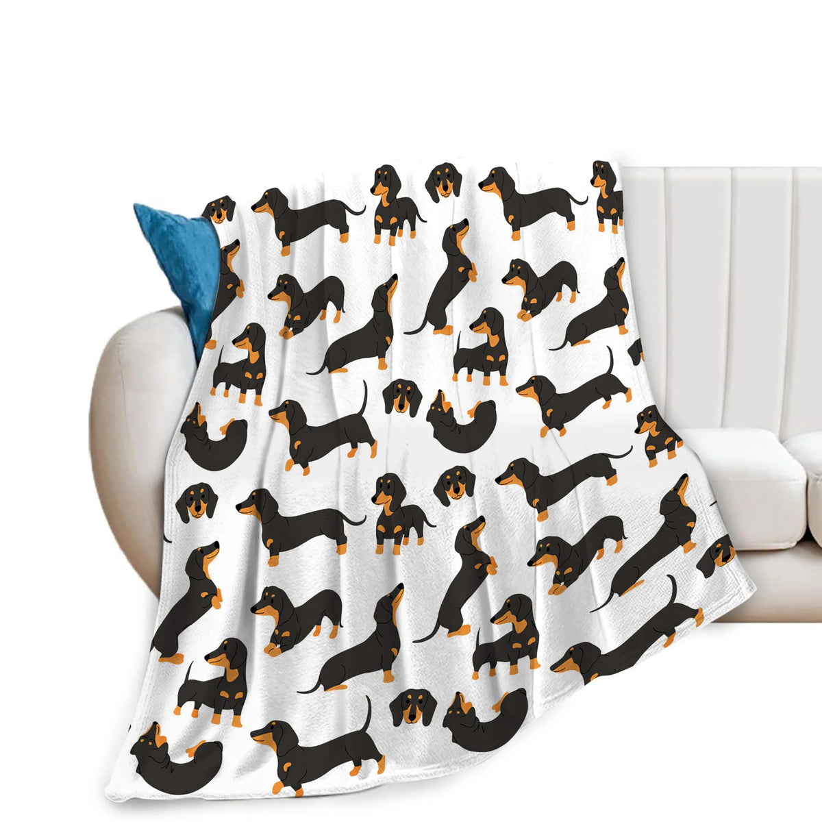 Dachshund Cuddle Blanket™ – Ultra-Soft Flannel Throw for Sausage Dog Lovers