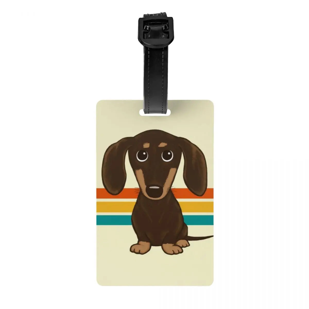 Personalized Dachshund Luggage Tag – Custom Travel ID Tag for Suitcases, Backpacks & Carry-On Bags